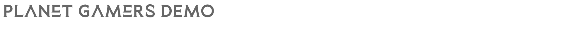 Sample characters Planet Gamers Font